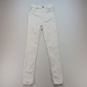 Ksubi Hi N Wasted Jeans Womens 24 White Blondie Skinny High Rise Denim
